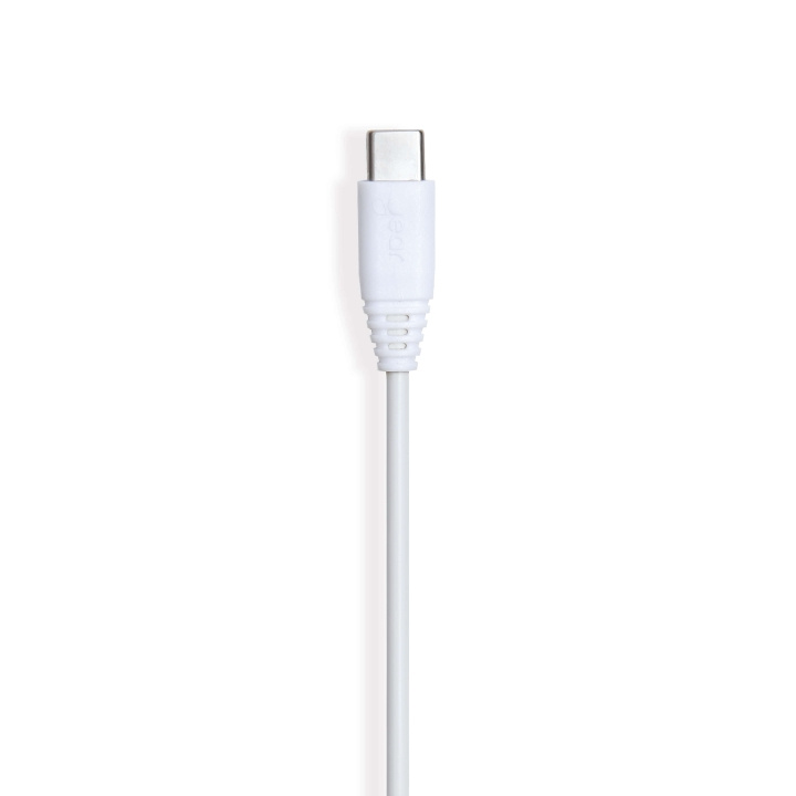 GEAR Charging Cable USB-A to USB-C 2.0 0.3m White Round in the group SMARTPHONE & TABLETS / Chargers & Cables / Cables / Cables Type C at TP E-commerce Nordic AB (C28608)