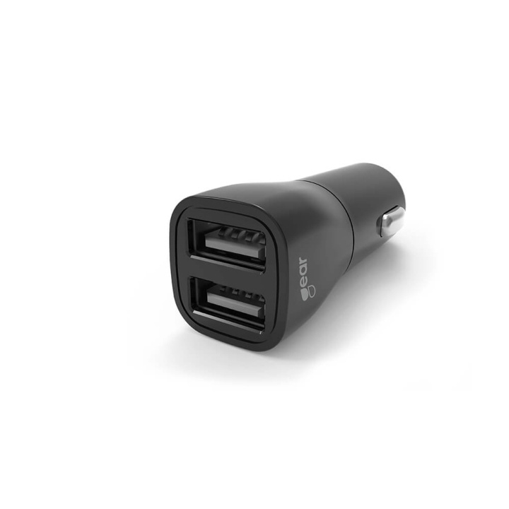 GEAR Charger 12/24V 2xUSB-A 3,4A Black in the group COMPUTERS & PERIPHERALS / Laptops & accessories / Computer chargers / Car chargers at TP E-commerce Nordic AB (C28610)