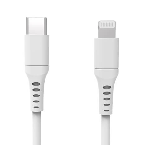 Gear USB Cable USB-C to Lightning 3m White MFI C94 in the group SMARTPHONE & TABLETS / Chargers & Cables / Cables / Cables Lightning at TP E-commerce Nordic AB (C28619)