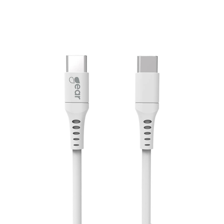Gear Charging cable USB-C to USB-C 2.0 1m Cable White in the group SMARTPHONE & TABLETS / Chargers & Cables / Cables / Cables Type C at TP E-commerce Nordic AB (C28623)