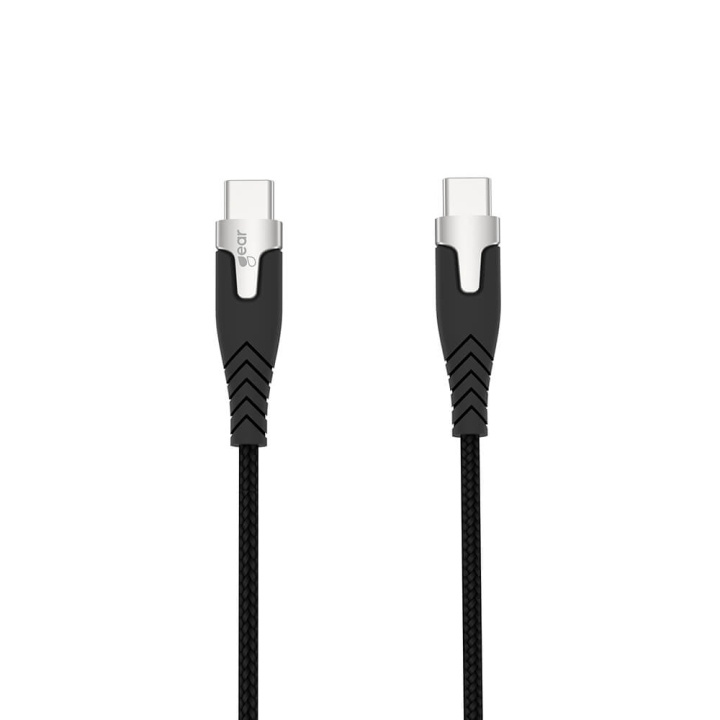 GEAR Cable PRO USB-C to USB-C 2.0 1.5m Black Kevlarcabel and Metalhousing in the group SMARTPHONE & TABLETS / Chargers & Cables / Cables / Cables Type C at TP E-commerce Nordic AB (C28627)