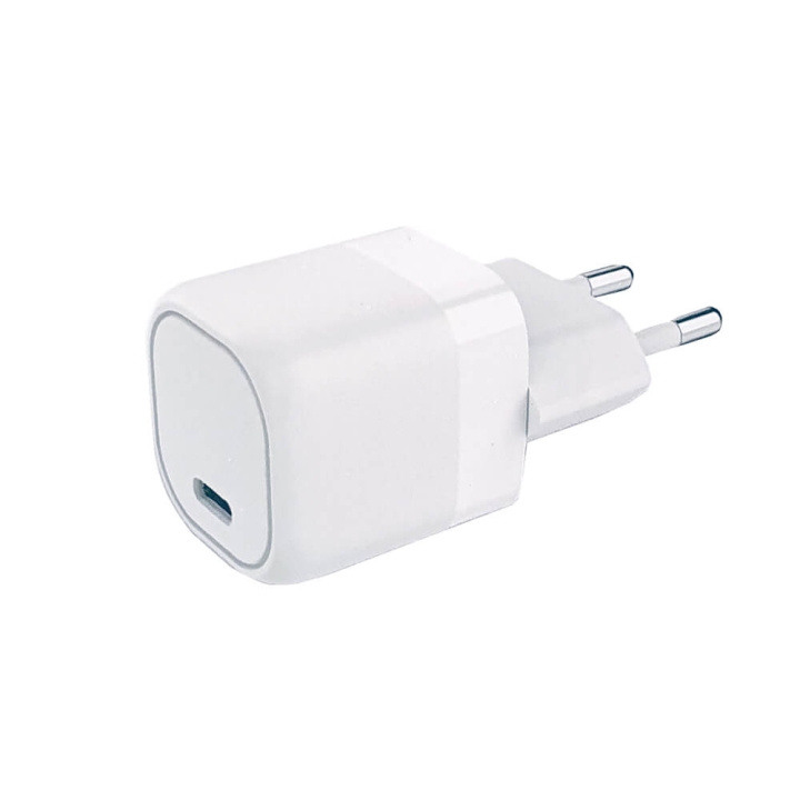 GEAR Charger 220V 1xUSB-C PD/PPS 25W White in the group SMARTPHONE & TABLETS / Chargers & Cables / Wall charger / Wall charger USB-C at TP E-commerce Nordic AB (C28632)
