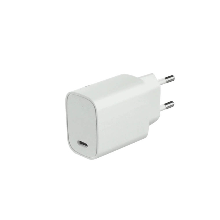 GEAR Charger 220V 1xUSB-C PD 20W White in the group SMARTPHONE & TABLETS / Chargers & Cables / Wall charger / Wall charger USB-C at TP E-commerce Nordic AB (C28633)