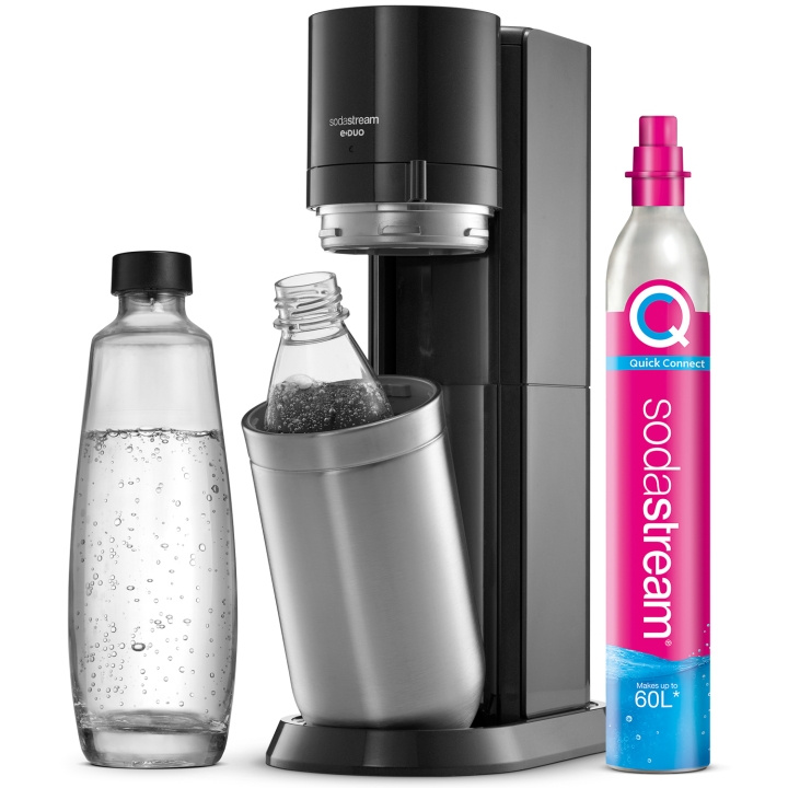 SodaStream Kolsyremaskin E-DUO Metallic Black in the group HOME, HOUSEHOLD & GARDEN / Household appliances / Water & Juice / Carbonation machines / Carbonation machines at TP E-commerce Nordic AB (C28647)