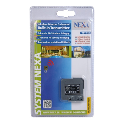 nexa WBT-912 2-kanals infälld sänd in the group HOME, HOUSEHOLD & GARDEN / Smart home / Smart home systems at TP E-commerce Nordic AB (C28684)