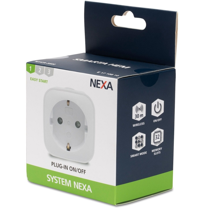 nexa MYCR-3500 Plug-in PÅ/AV 1-pack in the group HOME, HOUSEHOLD & GARDEN / Smart home / Smart plugs at TP E-commerce Nordic AB (C28691)