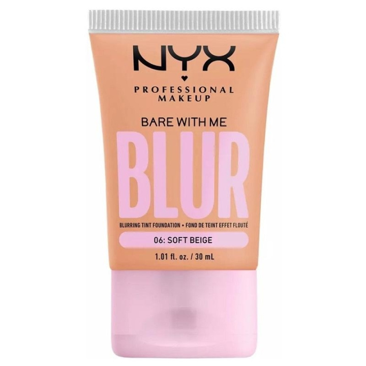 NYX PROF. MAKEUP Bare With Me Blur Tint Foundation 30ml 06 Soft Beige in the group BEAUTY & HEALTH / Makeup / Facial makeup / Foundation at TP E-commerce Nordic AB (C28985)