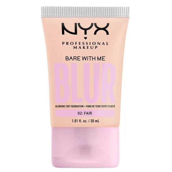 NYX PROF. MAKEUP Bare With Me Blur Tint Foundation 30ml 02 Fair in the group BEAUTY & HEALTH / Makeup / Facial makeup / Foundation at TP E-commerce Nordic AB (C28989)