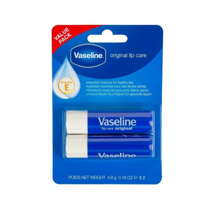 Vaseline Lip Care Original 2 x 4.8g in the group BEAUTY & HEALTH / Makeup / Lips / Lip balm at TP E-commerce Nordic AB (C29045)