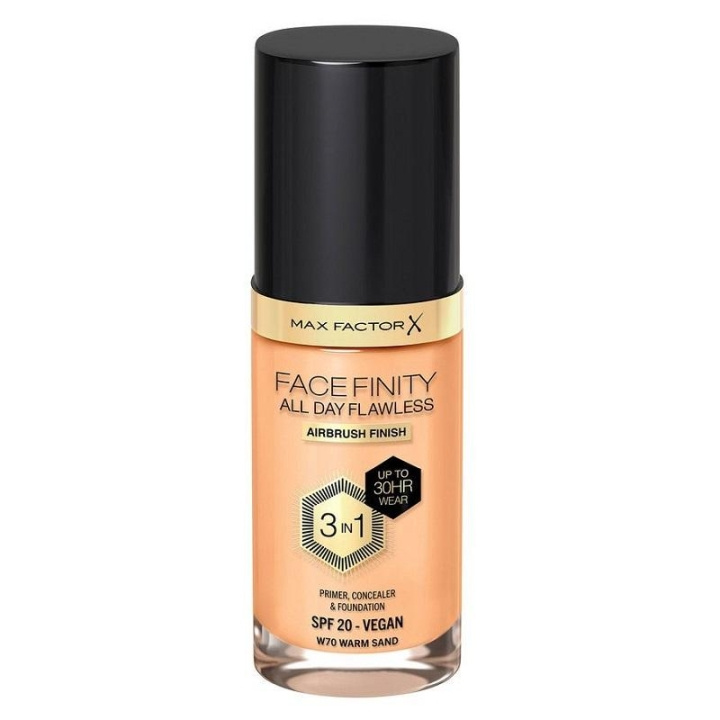 Max Factor Facefinity 3 In 1 Foundation 70 Warm Sand in the group BEAUTY & HEALTH / Makeup / Facial makeup / Foundation at TP E-commerce Nordic AB (C29087)