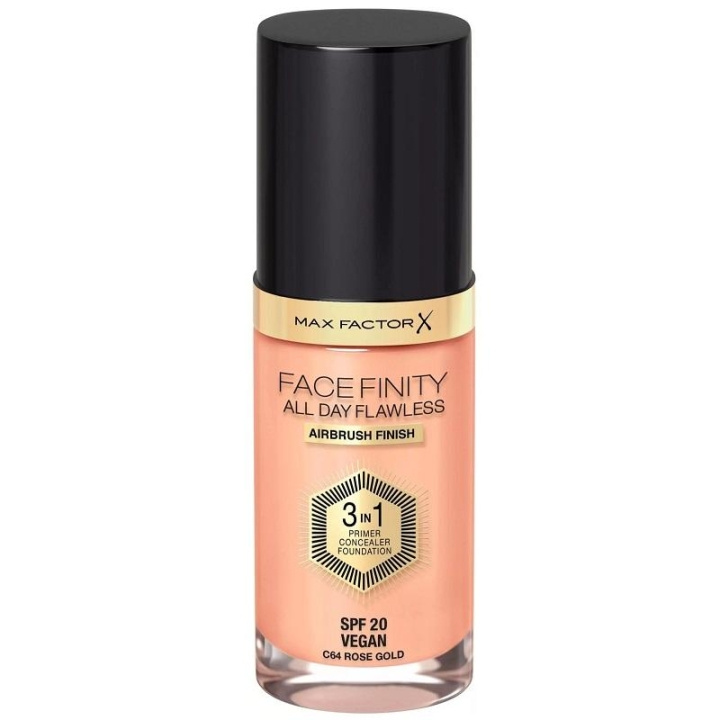Max Factor Facefinity 3 In 1 Foundation 64 Rose Gold in the group BEAUTY & HEALTH / Makeup / Facial makeup / Foundation at TP E-commerce Nordic AB (C29094)
