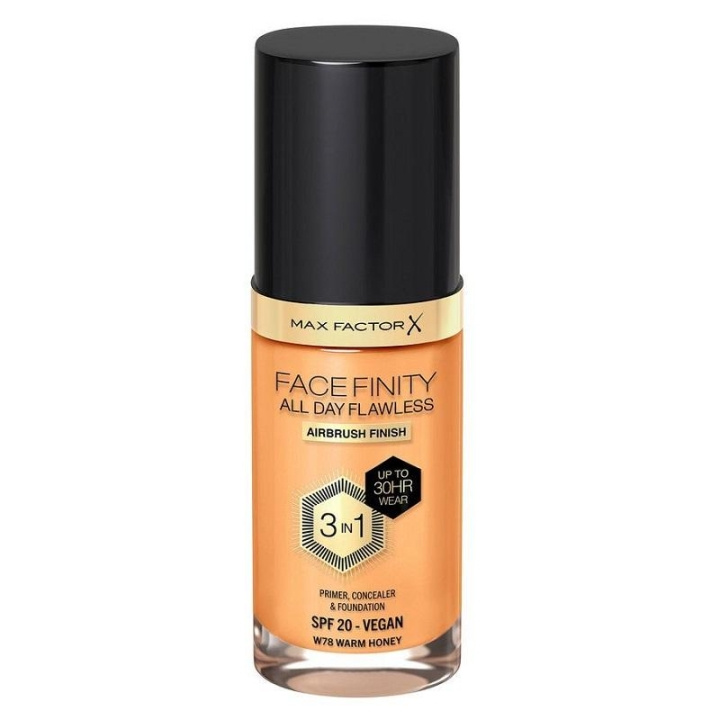 Max Factor Facefinity 3 In 1 Foundation 78 Warm Honey in the group BEAUTY & HEALTH / Makeup / Facial makeup / Foundation at TP E-commerce Nordic AB (C29100)