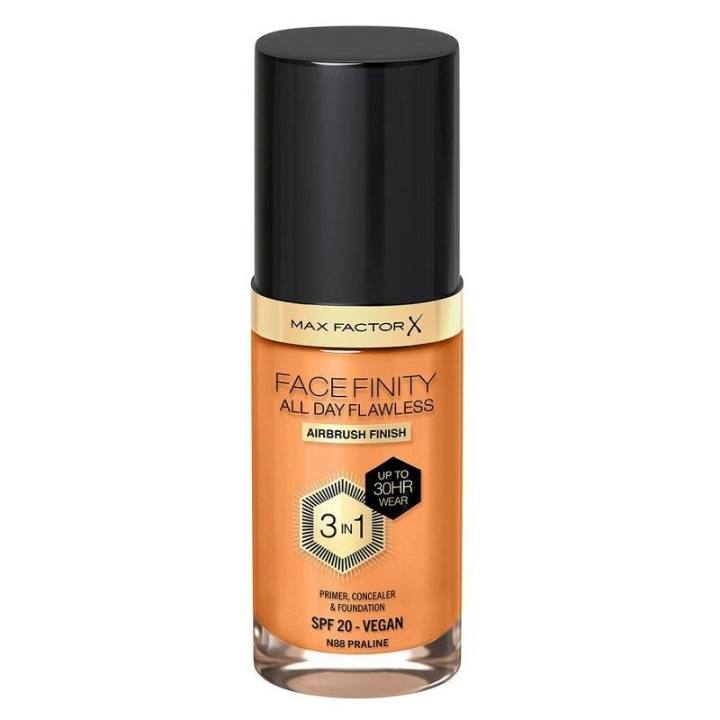 Max Factor Facefinity 3 In 1 Foundation 88 Praline in the group BEAUTY & HEALTH / Makeup / Facial makeup / Foundation at TP E-commerce Nordic AB (C29102)