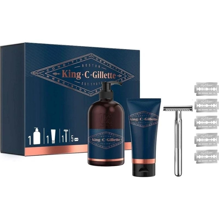 Gillette King C. Trial Kit 8 Pieces in the group BEAUTY & HEALTH / Gift sets / Gift sets for him at TP E-commerce Nordic AB (C29145)