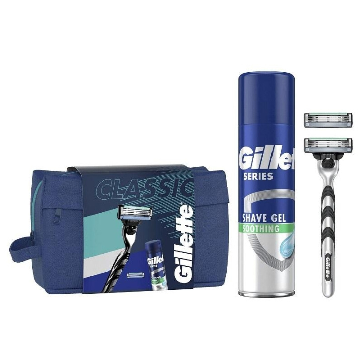 Gillette Mach 3. Classic Set 4 Pieces in the group BEAUTY & HEALTH / Hair & Styling / Shaving & Trimming / Razors & Accessories at TP E-commerce Nordic AB (C29148)