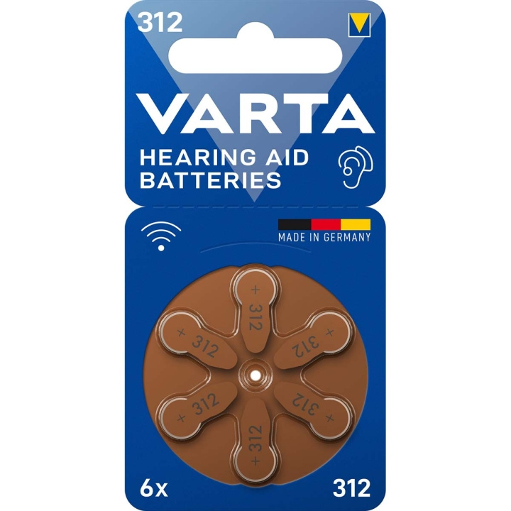 Varta Zinc-Air Battery PR41 | 1.45 V DC | 6-Blister | Hearing Aid | Brown in the group HOME ELECTRONICS / Batteries & Chargers / Batteries / Hearing aid batteries at TP E-commerce Nordic AB (C29262)