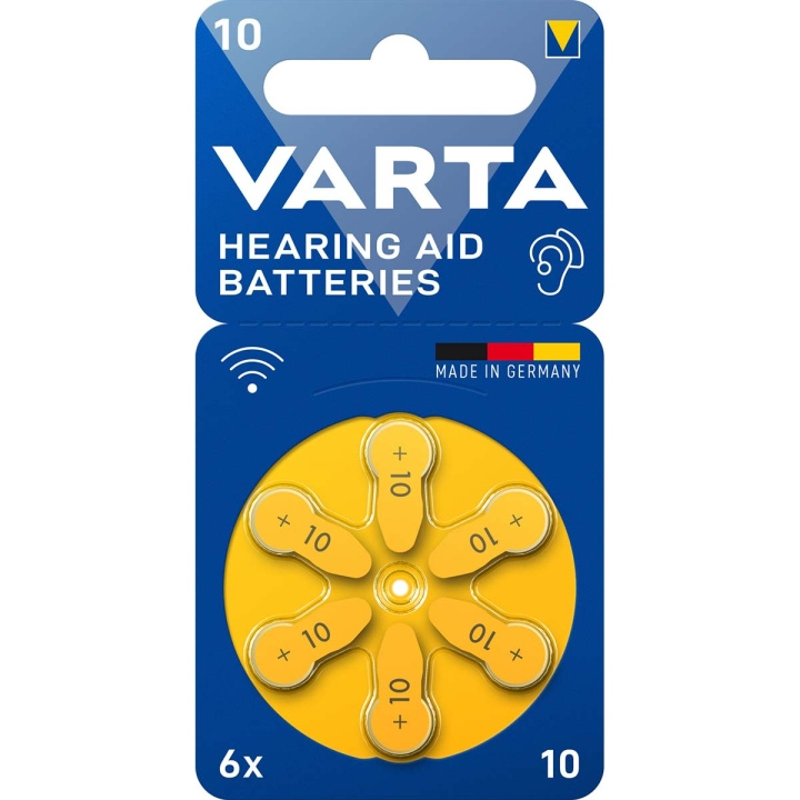 Varta Hearing Aid Batteries Type 10 6-Blister in the group HOME ELECTRONICS / Batteries & Chargers / Batteries / Hearing aid batteries at TP E-commerce Nordic AB (C29263)