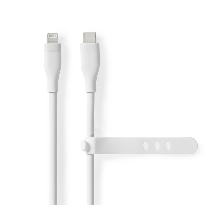 Nedis Lightning Cable | USB 2.0 | Apple Lightning 8-Pin | USB-C™ Male | 480 Mbps | Nickel Plated | 1.50 m | Round | Silicone | White | Box in the group SMARTPHONE & TABLETS / Chargers & Cables / Cables / Cables Lightning at TP E-commerce Nordic AB (C29289)