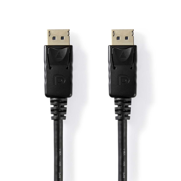 Nedis DisplayPort Cable | DisplayPort Male | DisplayPort Male | 4K@60Hz | Nickel Plated | 2.00 m | Round | PVC | Black | Label in the group COMPUTERS & PERIPHERALS / Computer cables / DisplayPort / Cables at TP E-commerce Nordic AB (C29304)