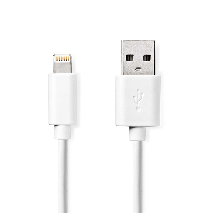 Nedis Lightning Cable | USB 2.0 | Apple Lightning 8-Pin | USB-A Male | 480 Mbps | Nickel Plated | 1.00 m | Round | PVC | White | Label in the group SMARTPHONE & TABLETS / Chargers & Cables / Cables / Cables Lightning at TP E-commerce Nordic AB (C29312)