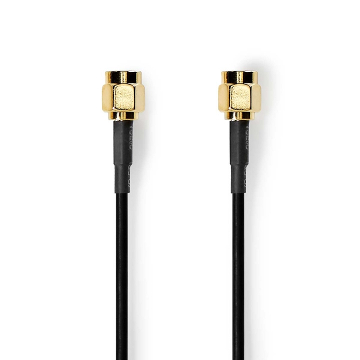 Nedis SMA Cable | SMA Male | SMA Male | Gold Plated | 50 Ohm | Single Shielded | 1.00 m | Round | PVC | Black | Envelope in the group HOME ELECTRONICS / Cables & Adapters / Antenna cables & Accessories / Antenna cables at TP E-commerce Nordic AB (C29410)