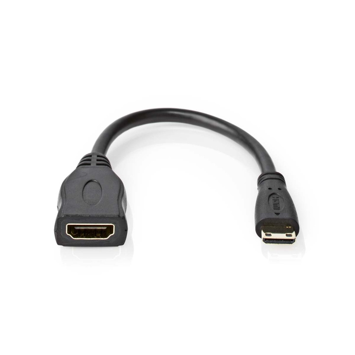 Nedis High Speed HDMI™ Cable with Ethernet | HDMI™ Mini Connector | HDMI™ Output | 4K@30Hz | 10.2 Gbps | 0.20 m | Round | PVC | Black | Box in the group HOME ELECTRONICS / Cables & Adapters / HDMI / Adapters at TP E-commerce Nordic AB (C29426)