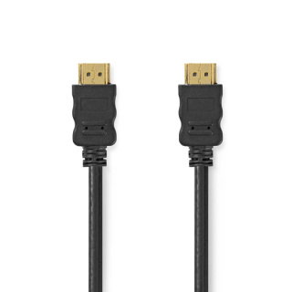 Nedis High Speed HDMI™ Cable with Ethernet | HDMI™ Connector | HDMI™ Connector | 4K@30Hz | ARC | 10.2 Gbps | 7.50 m | Round | PVC | Black | Label