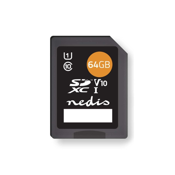 Nedis Memory Card | SDXC | 64 GB | Write speed: 80 MB/s | Read speed: 45 MB/s | UHS-I in the group HOME ELECTRONICS / Storage media / Memory cards / SD/SDHC/SDXC at TP E-commerce Nordic AB (C29476)