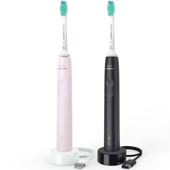 Philips Eltandborste 2x Svart/Rosa HX3675/15 in the group BEAUTY & HEALTH / Oral care / Electric toothbrushes at TP E-commerce Nordic AB (C29513)