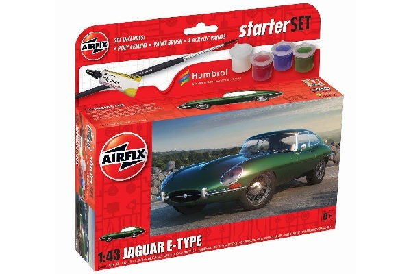 AIRFIX Small Starter Set 1:43 Jaguar E-Type in the group Sport, leisure & Hobby / Hobby / Plastic models / Cars at TP E-commerce Nordic AB (C29545)
