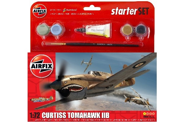 AIRFIX Curtiss Tomahawk IIB, 1:72 hanging gift set in the group Sport, leisure & Hobby / Hobby / Plastic models / Airplanes/Helicopters at TP E-commerce Nordic AB (C29594)