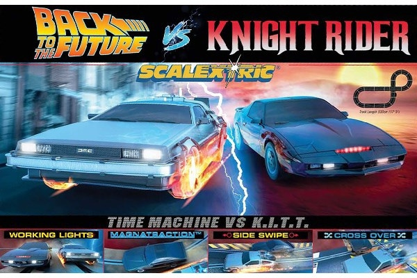 SCALEXTRIC Back to the Future vs Knight Rider 1980 Race Set in the group TOYS, KIDS & BABY PRODUCTS / Radio controlled / Racing tracks / Tracks at TP E-commerce Nordic AB (C29704)