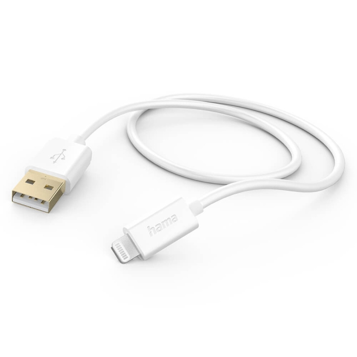 Hama Charging Cable USB-A to Lightning White 1.5m in the group SMARTPHONE & TABLETS / Chargers & Cables / Cables / Cables Lightning at TP E-commerce Nordic AB (C30215)