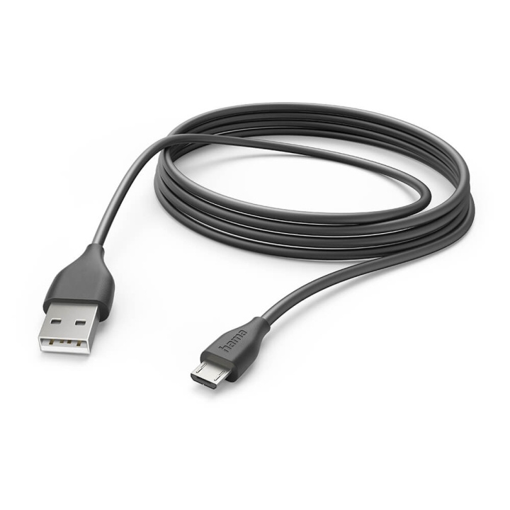 Hama Charging Cable USB-A to Micro-USB Black 3.0m in the group SMARTPHONE & TABLETS / Chargers & Cables / Cables / Cables microUSB at TP E-commerce Nordic AB (C30218)