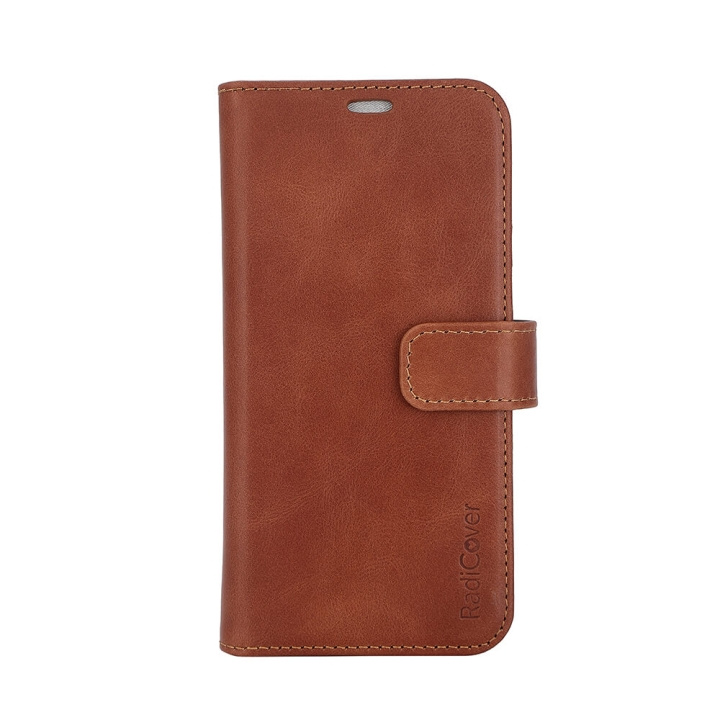 RADICOVER Wallet Case 2in1 Anti Radiation Leather MagS Brown - iPhone 15 in the group SMARTPHONE & TABLETS / Phone cases / Apple / iPhone 15 at TP E-commerce Nordic AB (C30268)