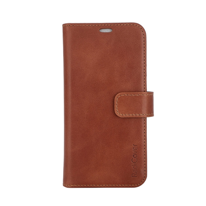 Radicover Wallet Case 2in1 Anti Radiation Leather MagS Brown - iPhone 15 in the group SMARTPHONE & TABLETS / Phone cases / Apple / iPhone 15 at TP E-commerce Nordic AB (C30268)