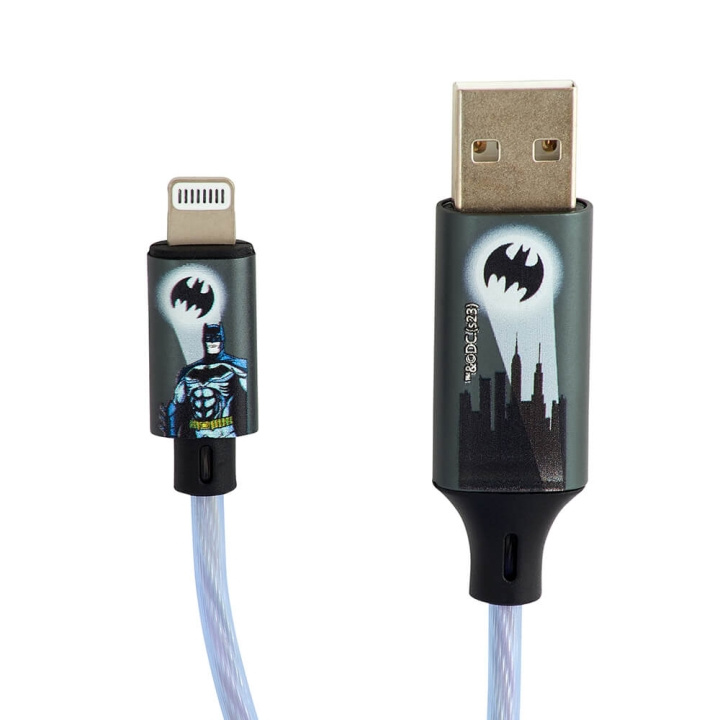 BATMAN USB A to Lightning Light-Up 1,2m MFI Bat Logo in the group SMARTPHONE & TABLETS / Chargers & Cables / Cables / Cables Lightning at TP E-commerce Nordic AB (C30315)
