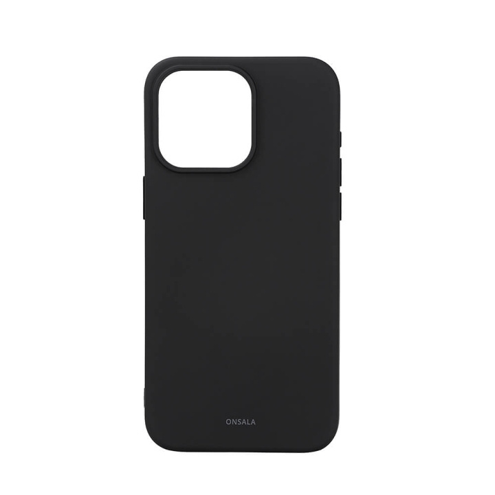 Onsala Back Sil Touch Recycled MagSerie iPhone 15 Pro Max Black in the group SMARTPHONE & TABLETS / Phone cases / Apple / iPhone 15 at TP E-commerce Nordic AB (C30364)