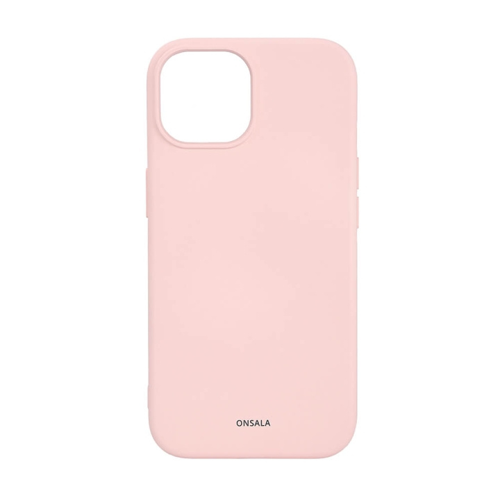 Onsala Phone Case with Silicone Feel MagSeries Chalk Pink - iPhone 15 in the group SMARTPHONE & TABLETS / Phone cases / Apple / iPhone 15 at TP E-commerce Nordic AB (C30365)