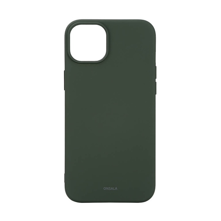 Onsala Phone Case with Silicone Feel MagSeries Olive Green - iPhone 15 Plus in the group SMARTPHONE & TABLETS / Phone cases / Apple / iPhone 15 at TP E-commerce Nordic AB (C30372)