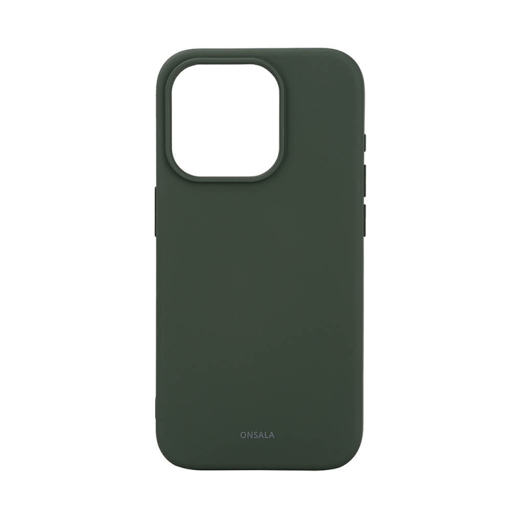 Onsala Phone Case with Silicone Feel MagSeries Olive Green - iPhone 15 Pro in the group SMARTPHONE & TABLETS / Phone cases / Apple / iPhone 15 at TP E-commerce Nordic AB (C30373)