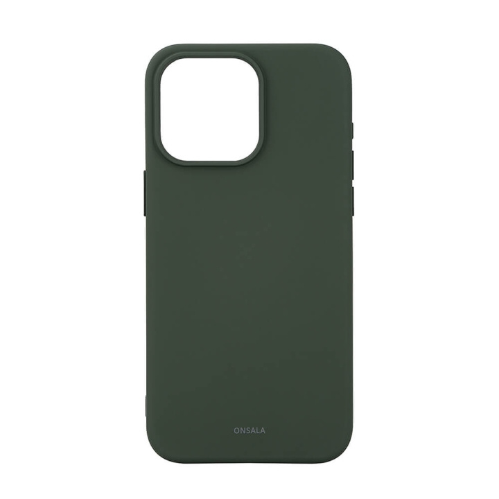 Onsala Phone Case with Silicone Feel MagSeries Olive Green - iPhone 15 Pro Max in the group SMARTPHONE & TABLETS / Phone cases / Apple / iPhone 15 at TP E-commerce Nordic AB (C30374)