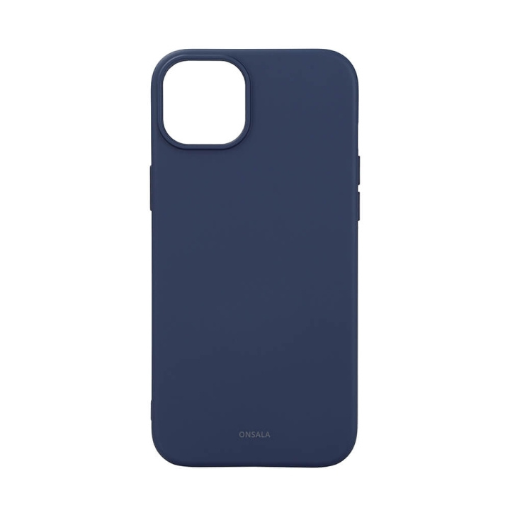 Onsala Back Sil Touch Recycled MagSerie iPhone 15 Plus Dark Blue in the group SMARTPHONE & TABLETS / Phone cases / Apple / iPhone 15 at TP E-commerce Nordic AB (C30379)