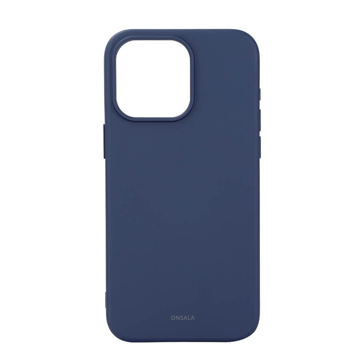 Onsala Phone Case with Silicone Feel MagSeries Dark Blue - iPhone 15 Pro Max in the group SMARTPHONE & TABLETS / Phone cases / Apple / iPhone 15 at TP E-commerce Nordic AB (C30380)