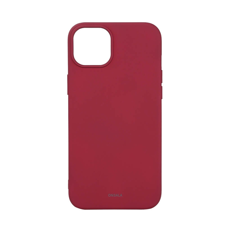 Onsala Phone Case with Silicone Feel MagSeries Deep Red - iPhone 15 Plus in the group SMARTPHONE & TABLETS / Phone cases / Apple / iPhone 15 at TP E-commerce Nordic AB (C30384)
