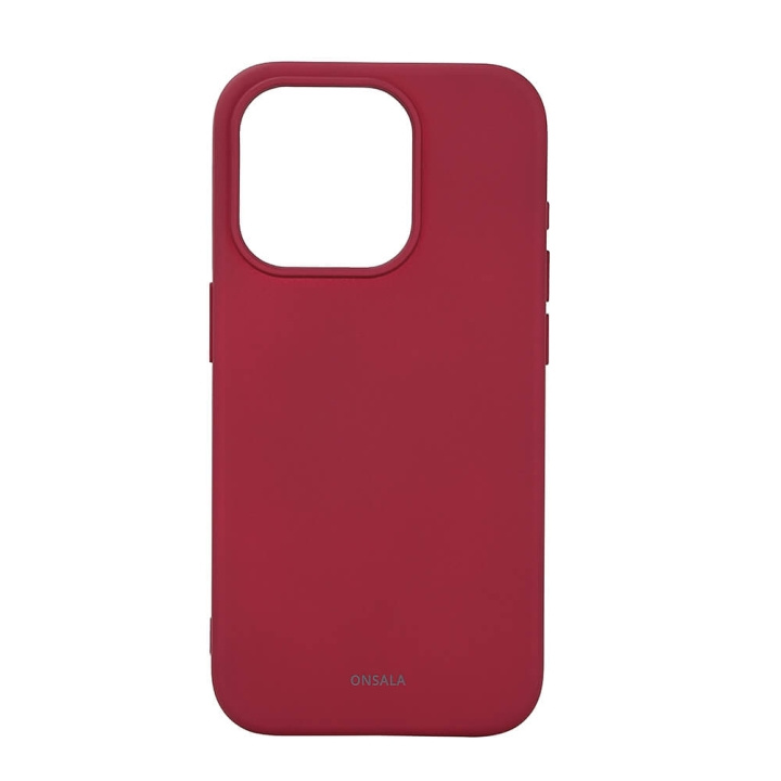 Onsala Phone Case Silicone MagSeries Deep Red - iPhone 15 Pro in the group SMARTPHONE & TABLETS / Phone cases / Apple / iPhone 15 at TP E-commerce Nordic AB (C30385)