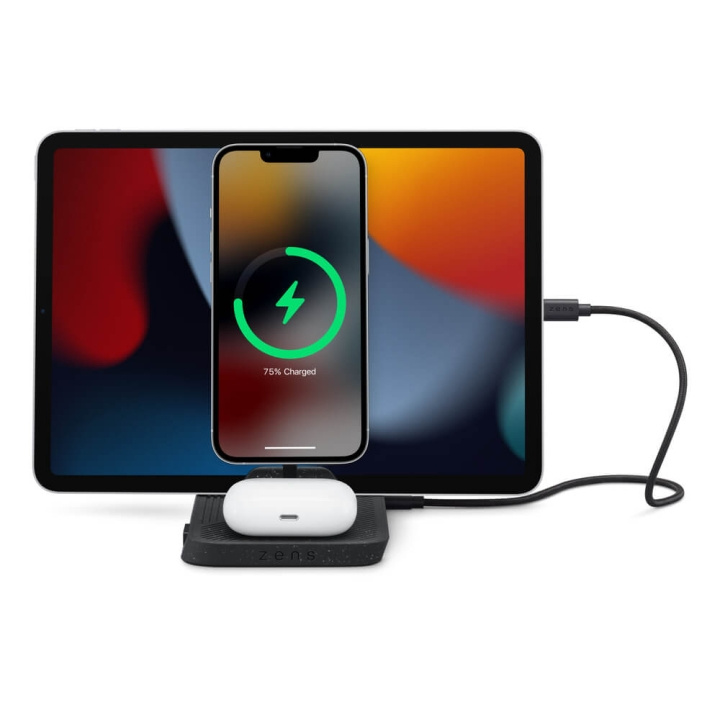 ZENS Charging Station Modular 3in1 in the group SMARTPHONE & TABLETS / Chargers & Cables / Wireless Qi chargers at TP E-commerce Nordic AB (C30388)