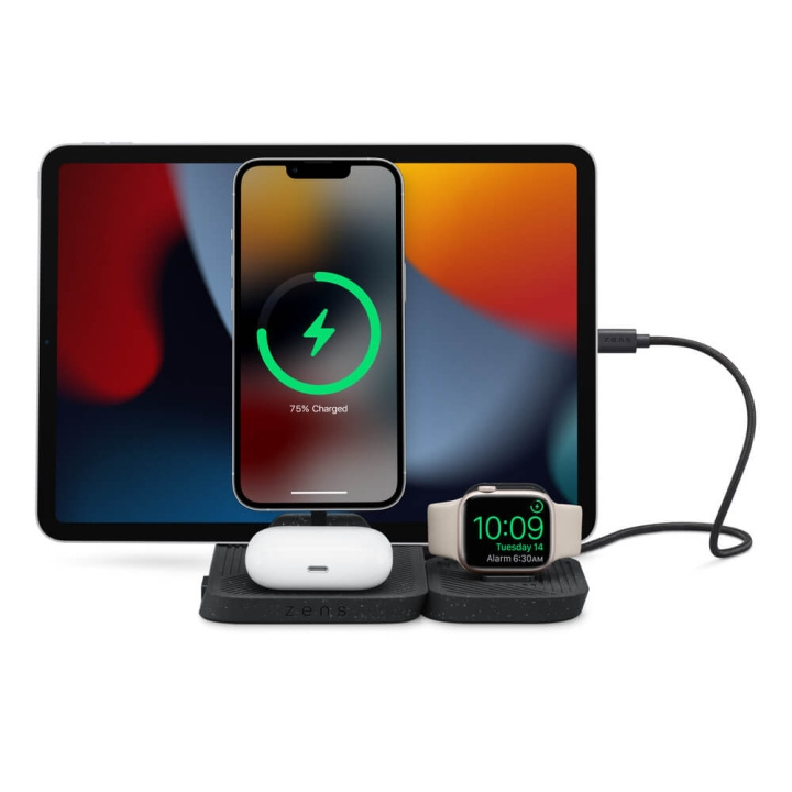 ZENS Charging Station Modular 4in1 in the group SMARTPHONE & TABLETS / Chargers & Cables / Wireless Qi chargers at TP E-commerce Nordic AB (C30389)