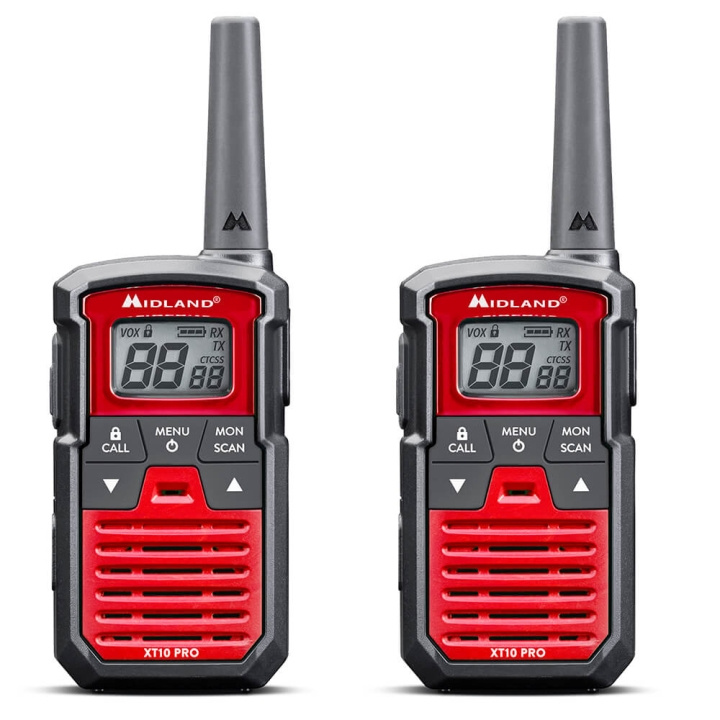 MIDLAND Walkie Talkie XT10 Pro Black/Red in the group Sport, leisure & Hobby / Outdoor recreation / Walkie-talkies at TP E-commerce Nordic AB (C30402)