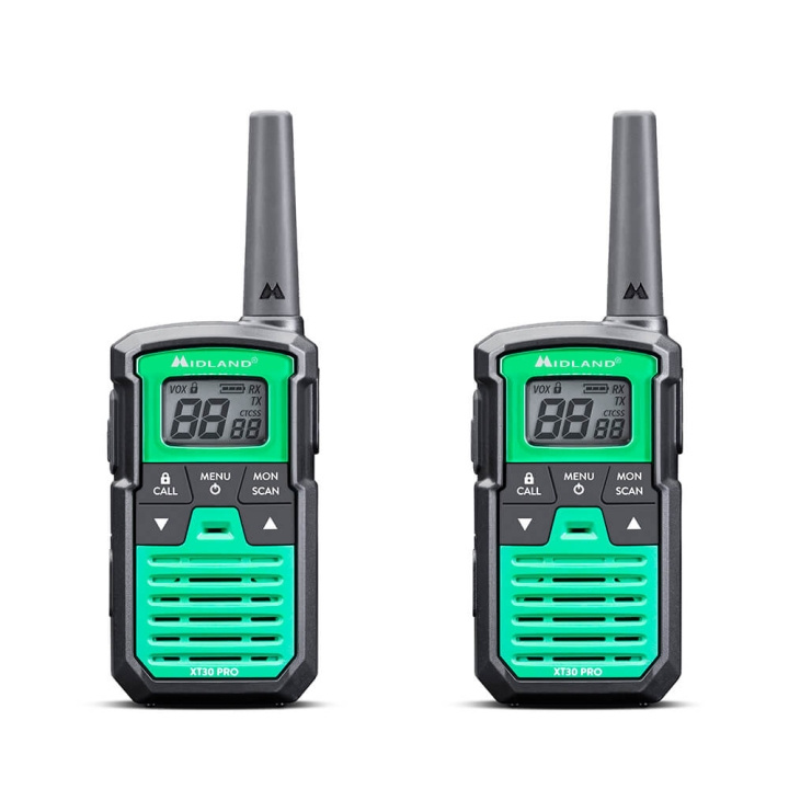 Midland Walkie Talkie XT30 Pro Black/Green in the group Sport, leisure & Hobby / Outdoor recreation / Walkie-talkies at TP E-commerce Nordic AB (C30403)